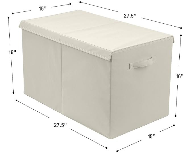 Sorbus Toy Chest with Flip-Top Lid, Kids Collapsible Storage for Nursery, Playroom, Closet, Home Organization, Large (Pattern - Chevron Gray)