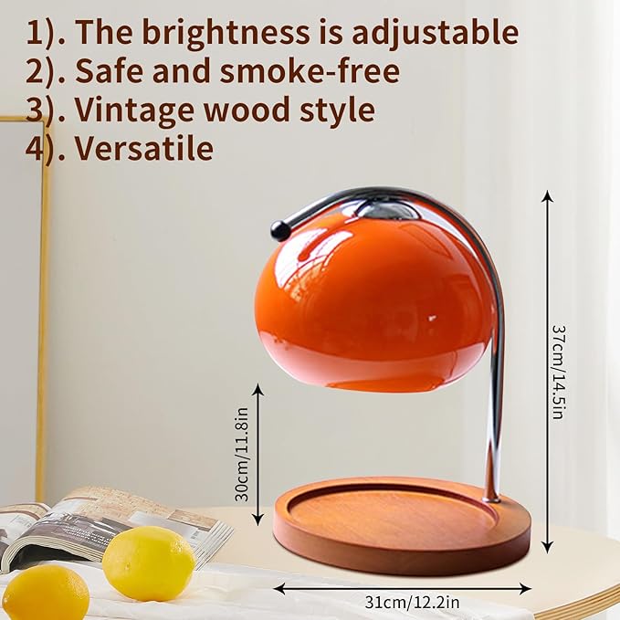 Topyond Candle Warmer Melting Lamp,Wax Melting Lamp Home Decor, Desk Office Decor Table Lamp,Night Light Bedroom Lamps,Valentines Day Gifts for Her(Red)