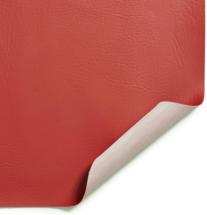 Ottertex Vinyl Fabric Faux Leather Pleather Upholstery 54" Wide by The Yard (1 Yard, Burgundy)