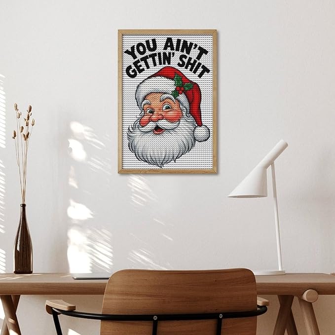 AIVKIEJK Diamond Painting Kits for Adults - Humorous Santa Claus Christmas Painting DIY 5D Full Drill Diamond Dots Paintings with Diamonds Gem Art and Crafts Home Decor 8"x12"