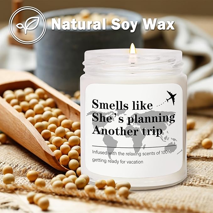 Lavender Candles - Funny Travel Gifts for Women, Christmas Gift for Travelers Women, Girls Trips Gifts