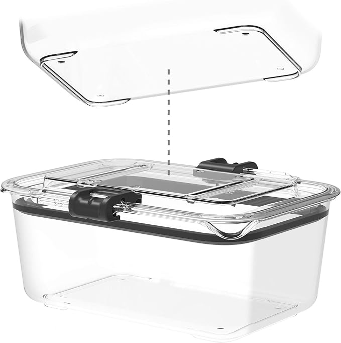 Prepara Latchlok 5.25 Cup Tritan Food Storage Container, Set of 2, Clear
