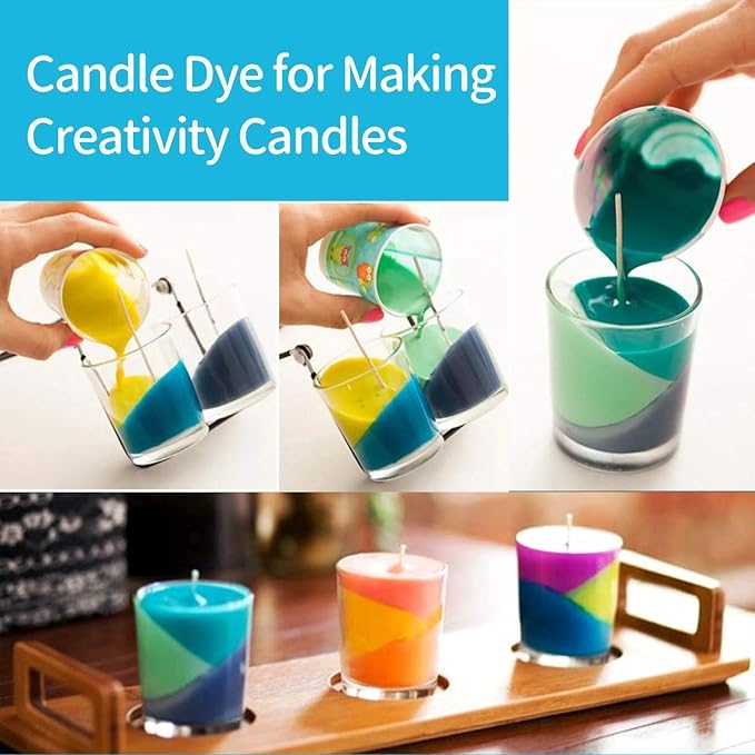 YRYM HT Candle Wax Dye for Soy Candle Making- 34 Popular Coloring Chips Candle Wax Dye for Candle Making - 8.5oz Premium Candle Color Dye for Soy Wax, Safe and Natural Candle Chips