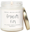 Sweet Water Decor Fraser Fir Candle - Evergreen, Cedar, Winter Holiday Scented Soy Christmas Candles for Home - 9oz Clear Jar, 40 Hour Burn Time, Made in The USA