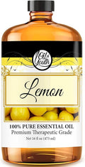 Oil of Youth - Lemon Essential Oil (16oz Bulk) Pure Therapeutic Grade Essential Oil for Aromatherapy, Diffuser, Skin Therapy, Calming