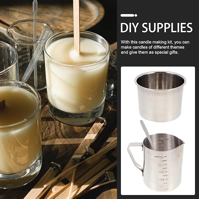 TIDTALEO DIY Scented Candle Making Kit with Soybean Wax Melting Cup Handmade Candle Craft Tools Set for Adults for Home Crafting and Making