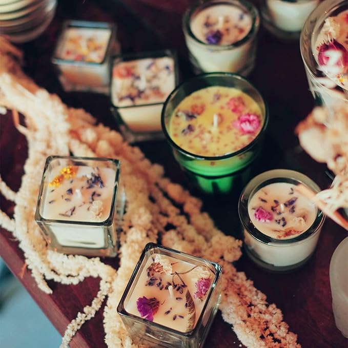 DoraMagic Natural Dried Flowers Kit 10 Bags, Dried Flowers Herbs for Soap Making, DIY Candle, Resin Jewelry, Bath (MultiColor2)