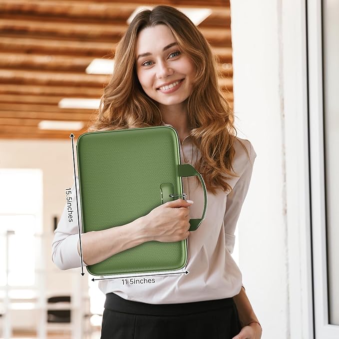 Fireproof File Organizer,Fireproof Document Box with Lock,Large 13 Pocket Expanding File Folder,Hard-Shell Portable Safe Storage for Letter/Legal Document,Laptop,Valuables-Green