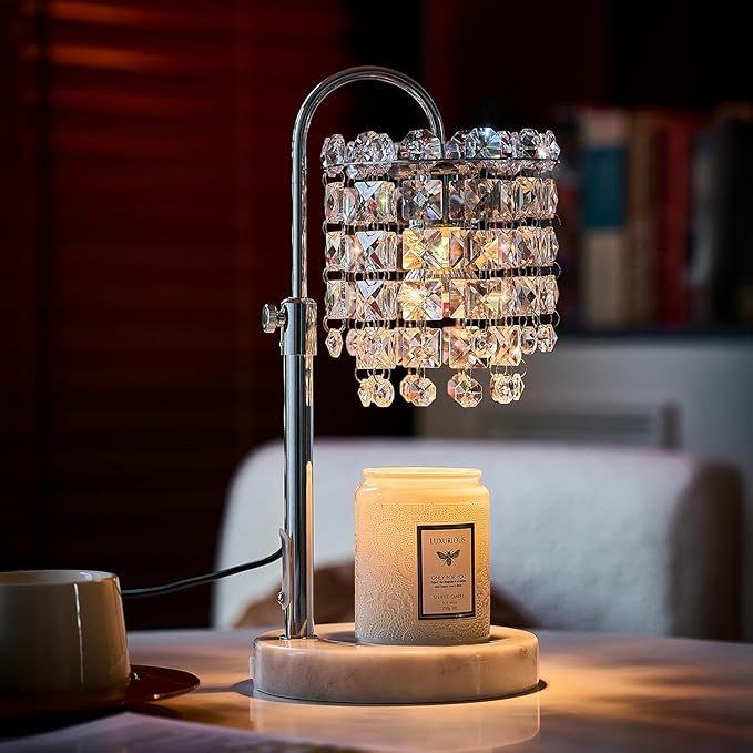 Candle Warmer Lamp with Timer Dimmer Adjustable Height for New Home Bedroom,Vintage Home Decor for Scented JaR 3 Bulbs for New Home Decor, Women Mom Christmas Birthday Gifts,RGB Silver (RGB Silver)