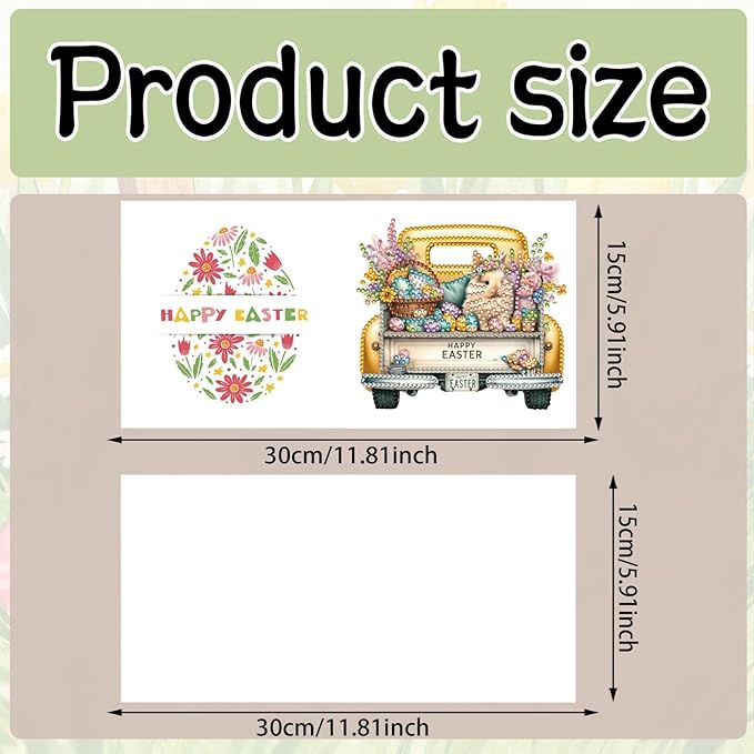 DoxQcs 5D Diamond Art Painting Greeting Cards Kit, DIY Cards for Blessings Congratulations Gifts, Greeting Card Set for Birthday Thanksgiving Day Christmas Halloween-Easter Truck