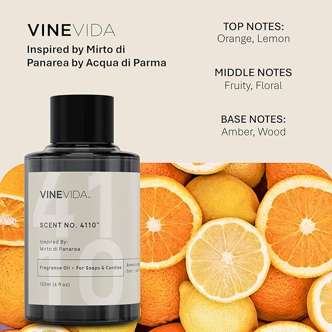 VINEVIDA [10mL] Mirto di Panarea Fragrance Oil for Candle Making - Natural Candle Oil Scents - Soap Making Essential Oil - Made in USA