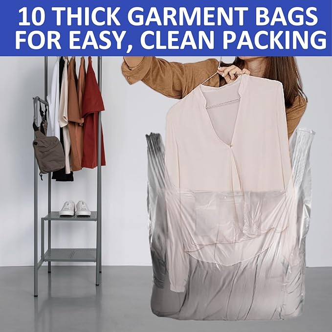 66 Gallon Moving Bags Heavy Duty Extra Large, XL Heavy Duty Extra Large Moving Bags, Storage Totes Packing Moving Boxes Supplies for College