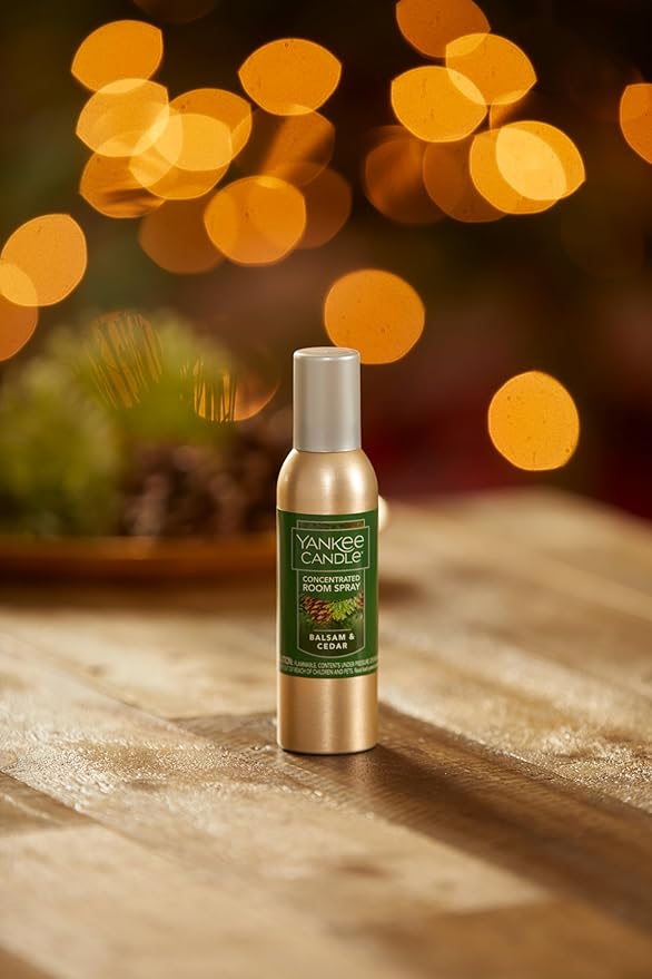 Yankee Candle Concentrated Air Freshener Room Spray, Odor Eliminator for Home, Bathroom, Balsam & Cedar, 1.5 Oz (Pack of 6)