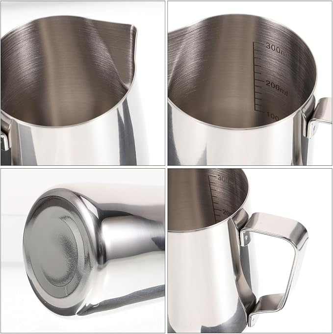 Healifty Wax Melting Pot Pitcher, Stainless Steel Candle Making Double Boiler with Pouring Spout for Beeswax Water Bath for Chocolate Milk Sauces 300ml