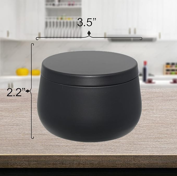 8oz Candle tins with lids,Black Candle Jars,Bulk Candle tins for Making Candles,Candle Making Jars(24PACK, Black)
