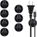 BEADNOVA Cable Clips Cord Organizer Cable Management Wire Cord Holder 2 Slots Adhesive Wire Holder for Car Charging Accessory PC Office Home (Black, 8 pcs)