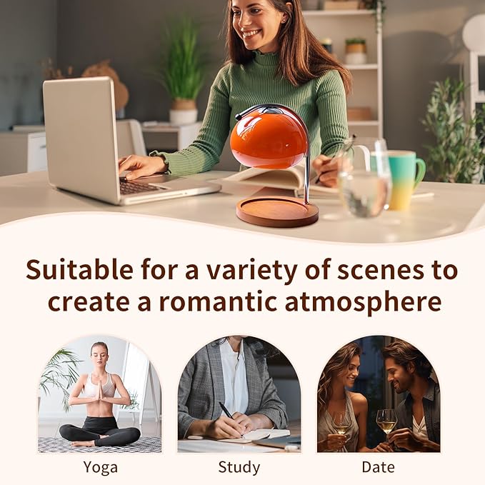 Topyond Candle Warmer Melting Lamp,Wax Melting Lamp Home Decor, Desk Office Decor Table Lamp,Night Light Bedroom Lamps,Valentines Day Gifts for Her(Red)