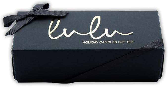 Lulu Candles | Holiday, Pineapple Evergreen, Pumpkin Chai | Luxury Scented Soy Jar Candle | Hand Poured in The USA | Highly Scented (Holiday Gift Set - 3 PC, 2.7 Oz. Votives)