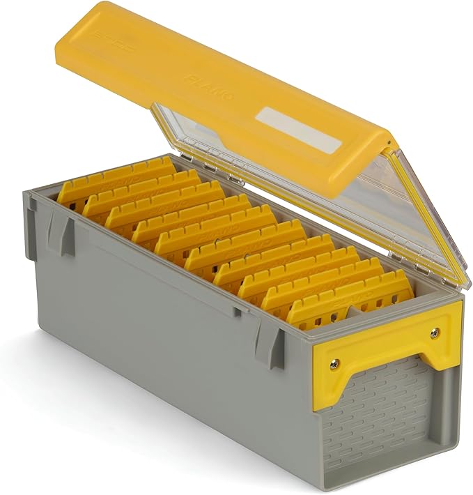 Plano EDGE Short Hang Box, Stores 40 Crankbaits, with Rust-Preventive Rustrictor, Dri-Loc Watertight Seal, WaterWick, DuraView Transparent Lid, Stackable Storage for Fishing Organization