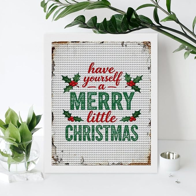 AIVKIEJK Diamond Painting Kits for Adults - Merry Christmas Santa Painting DIY 5D Full Drill Diamond Dots Paintings with Diamonds Gem Art and Crafts Home Decor 16"x20"
