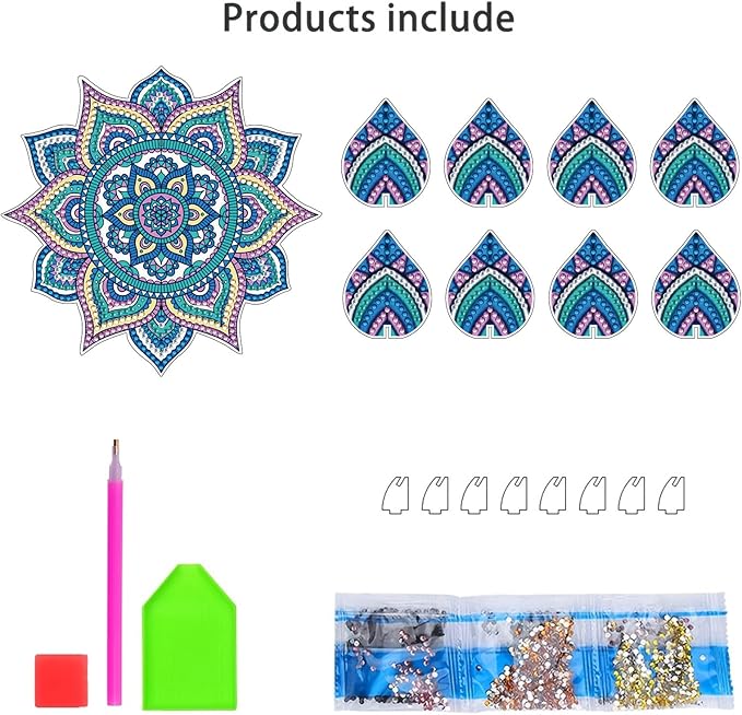 5D DIY Diamond Art Painting PVC Flower Candle Holders Tealight/Tea Light/Votive Candle Holder, for Table Centerpiece Home Décor Party Wedding Dinning-Flower-5