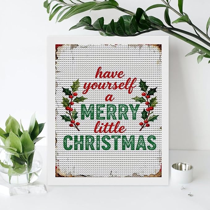 AIVKIEJK Diamond Painting Kits for Adults - Merry Christmas Santa Painting DIY 5D Full Drill Diamond Dots Paintings with Diamonds Gem Art and Crafts Home Decor 16"x20"