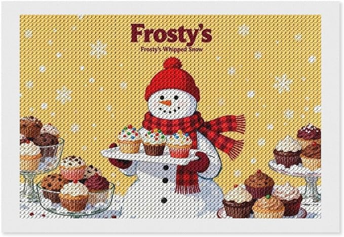 AIVKIEJK Diamond Painting Kits for Adults - Christmas Snowman Painting DIY 5D Full Drill Diamond Dots Paintings with Diamonds Gem Art and Crafts Home Decor 8"x12"