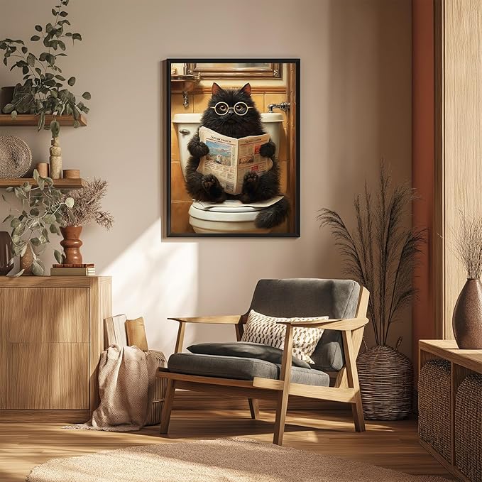 Reivworl Cat Diamond Art Kits for Adults, Cat Diamond Painting Kits, Gem Art Kit for Gifts and Home Interior Decor 12x16 Inch