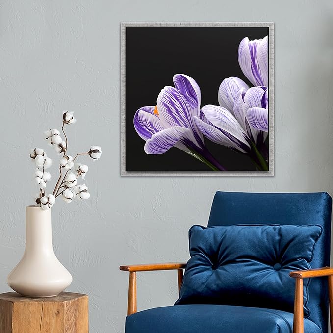 PIXY CANVAS Floater Frame 14x14 for 1-1/2 (1.5) inch Deep Canvas Paintings/Canvas Prints/Wood Canvas Panels/Wall Art/Wall Decor/Home Decor/Artwork (Antique Silver, 14 x 14 inch, Square)