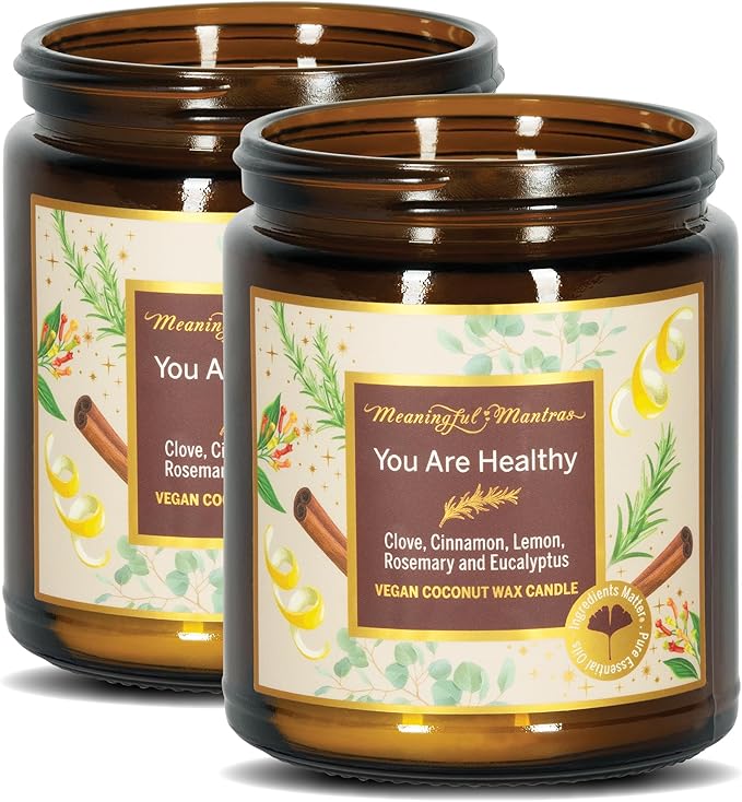 Natural Candle Made from 100% Handmade Coconut Wax with No Soy, Beeswax or Paraffin - Vegan Clean Burning Non Toxic Candles for Home - Scented Candles for Home – Hollistic Blend Candle Jar, 8 oz