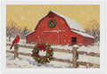 AIVKIEJK Diamond Painting Kits for Adults - Christmas Winter Cardinal, Red Barn Scene Painting DIY 5D Full Drill Diamond Dots Paintings with Diamonds Gem Art and Crafts Home Decor 8"x12"