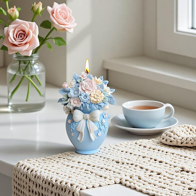 Silicone 3D Flower & Rose Mold - Peony & Candle Mold for Resin, Clay & Soap Making - Craft Supplies