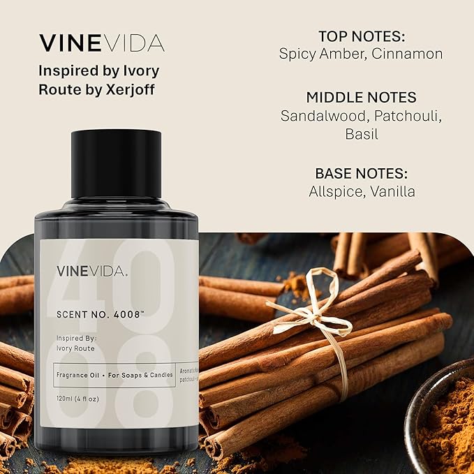 VINEVIDA [16oz] Ivory Route Fragrance Oil for Candle Making - Natural Candle Oil Scents - Soap Making Essential Oil - Made in USA