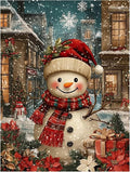 Reivworl Christmas Diamond Art Kits for Adults, Snowman Diamond Painting Kits, Gem Art Kit for Gifts and Home Interior Decor 12x16 Inch
