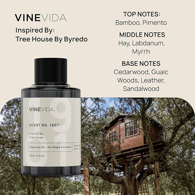 VINEVIDA [4 Oz] Inspired by: Tree House; Fragrance Oil for Candle Making and Soap Making - Premium Candle Scents for Soy Candles