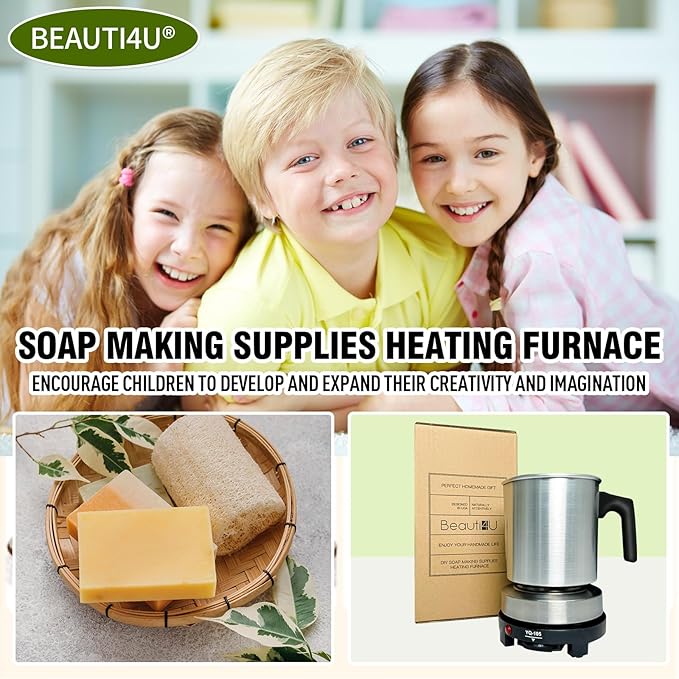 BEAUTI4U Soap Making Kit for Adults - Soap Making Supplies Heating Furnace - DIY Soap Making Kit for Adults Electric Furnace
