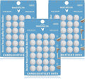Taper Candle Sticky Dots - White Wax Candle Adhesive Dots for Secure Candle Placement - Easy Clean and Traceless Adhesive for DIY Projects - Pack of 72