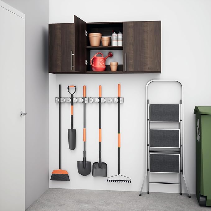 Prepac Elite 54" Wall Cabinet, Espresso Storage Cabinet with 2 Adjustable Shelves, Storage for Pantry, Kitchen and Bathroom 12" D x 54" W x 24" H