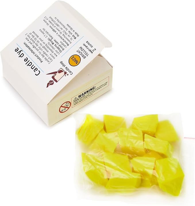 Bright Yellow Candle Dye 2oz for Soy Candle Making – Candle Shop Premium Color Dye Blocks for Soy Wax, Beeswax, Paraffin - Candle Wax Dyes