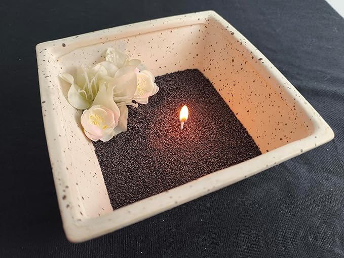 DRMAISON Pearled Candle Wax Sand DIY Kit - 35.3 oz, Black, Non-Toxic&Smoke-Free, Refillable with 60 Wicks, Long-Lasting Flame, Highly Customizable for Wedding, Party&Holiday Decor