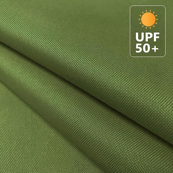 OTOEZ 600D Waterproof Canvas Fabric by The Yard, Fade & UV Resistant Outdoor Upholstery Material 58" W Water Resistant Cordura Fabric for Marine Boat Awning Tent Chairs DIY, 1 Yard Grass Green