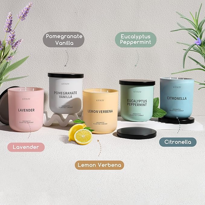 Lavender Scented Candle for Home, 14.1oz 80H Long Lasting Aromatherapy Candles for Sleep & Calm, Non-Toxic Essential Oil & Soy Wax | Floral Relaxation Fragrance