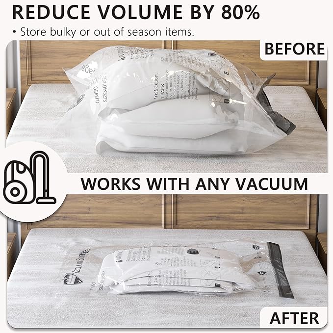 Vacuum Storage Bags with Electric Pump, Compression Packing Bags for Travel Luggage, Space Saver for Clothing Clothes Bedding Blankets Pillows, 10 Medium