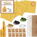 Beeswax DIY Candle Making Kit - Natural Candle Rolling Kit for Beginners with 7 Beeswax Sheets & Multiple Decorations to Make Candles