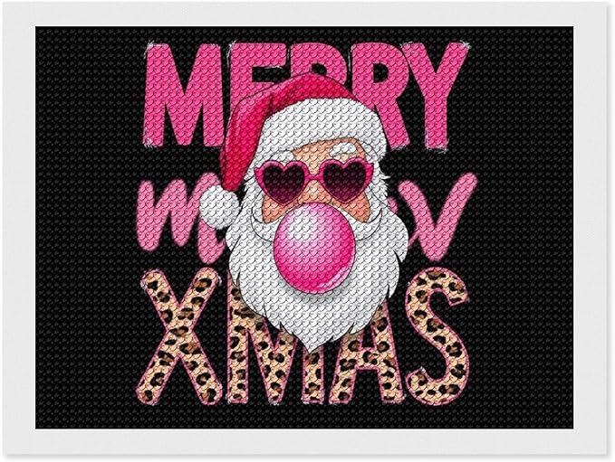 AIVKIEJK Diamond Painting Kits for Adults - Santa Christmas Painting DIY 5D Full Drill Diamond Dots Paintings with Diamonds Gem Art and Crafts Home Decor 12"x16"