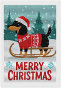 AIVKIEJK Diamond Painting Kits for Adults - Merry Christmas Dachshund Painting DIY 5D Full Drill Diamond Dots Paintings with Diamonds Gem Art and Crafts Home Decor 8"x12"