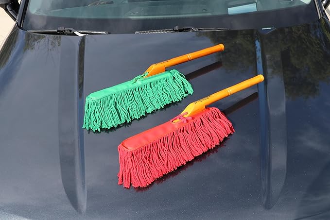 California Car Duster 2-Piece Detailing Combo Kit with Wood Handles 66442