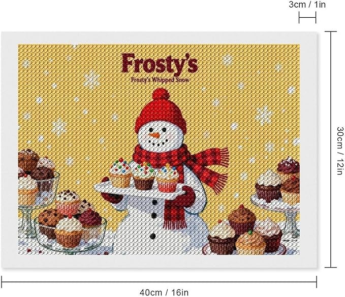 AIVKIEJK Diamond Painting Kits for Adults - Christmas Snowman Painting DIY 5D Full Drill Diamond Dots Paintings with Diamonds Gem Art and Crafts Home Decor 12"x16"
