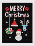 AIVKIEJK Diamond Painting Kits for Adults - Merry Christmas Paw Painting DIY 5D Full Drill Diamond Dots Paintings with Diamonds Gem Art and Crafts Home Decor 12"x16"