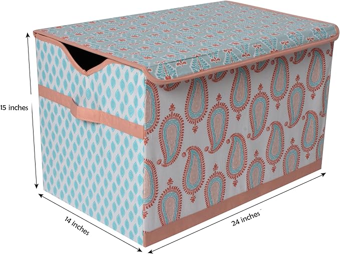 Bacati - Toy Chest Paisley Sophia Coral/Aqua Girls